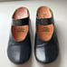 THINK! Unique Whimsical Black Leather Heeled Mules Women’s Size 5.5