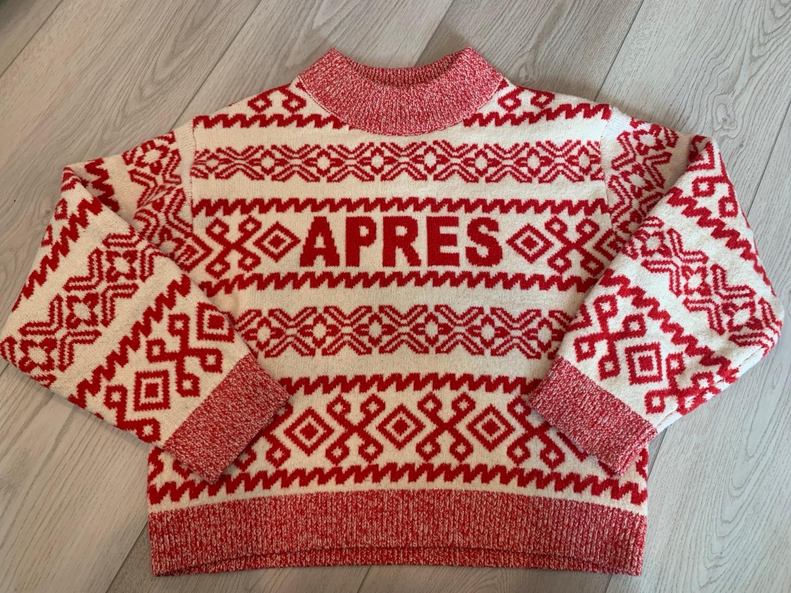 A New Day Sweater Womens XL Red APRES Crewneck Target Ski Pullover