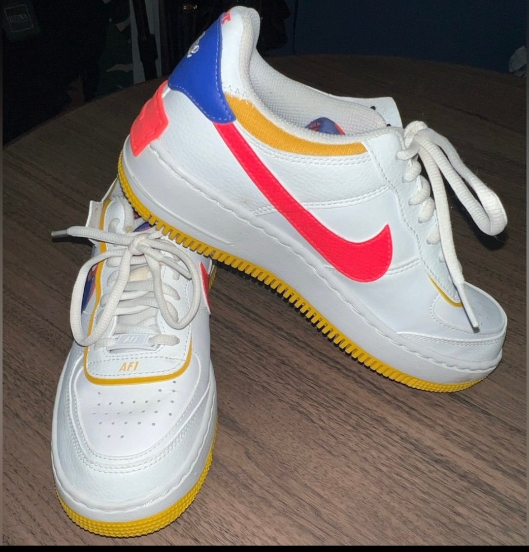 Women’s Air Force 1 Shadow 'White Crimson Blue' size 7