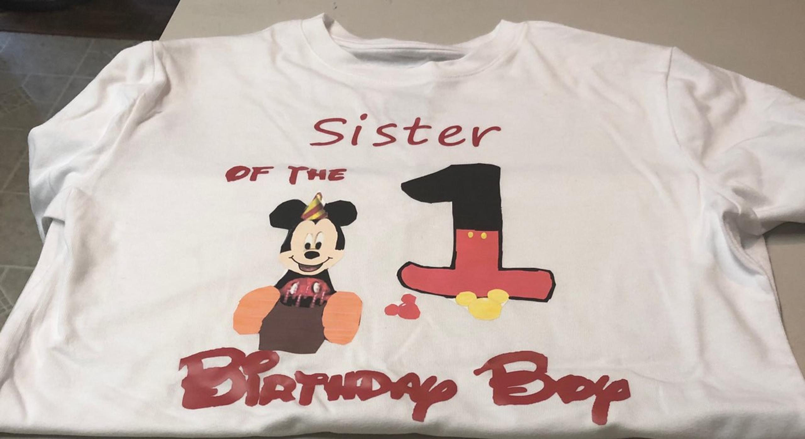 Custom Made Mickey Mouse Birthday Shirts