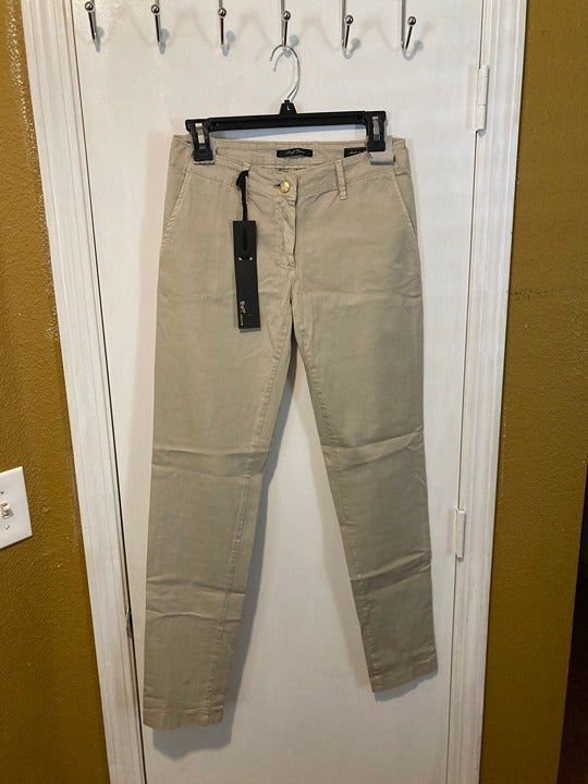 Shaft of Italy women's size 26 US / 40 IT stretch light tan khaki casual pants