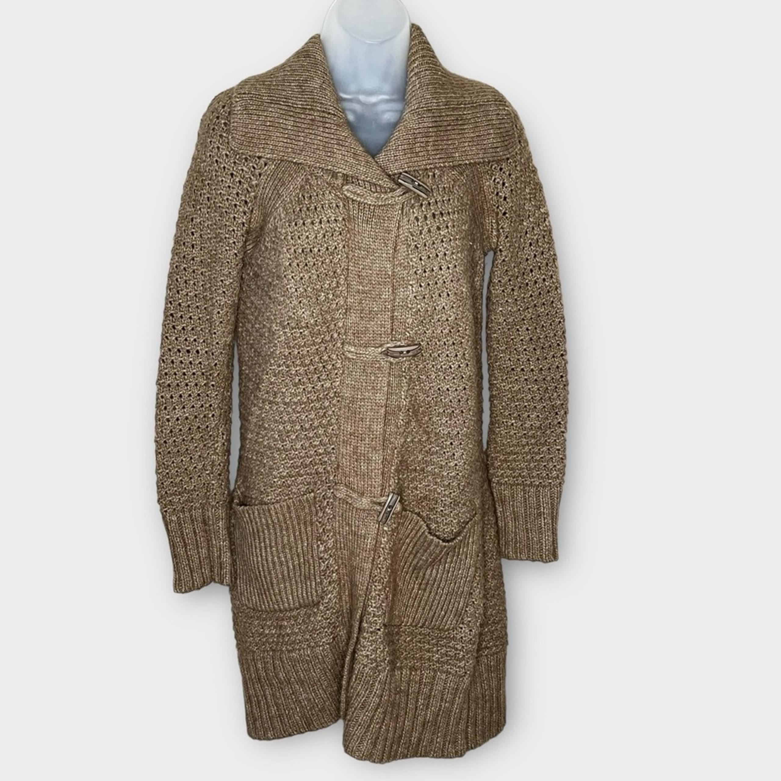 FWM Fenn Wright Manson Wool Alpaca Blend Knit Cardigan Long Sweater Jacket Small