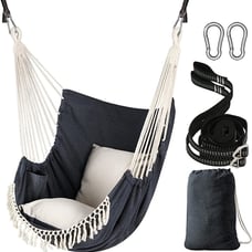Hammock Suspension swing Includes 2 pillows, sturdy webbing and hooks-h^g