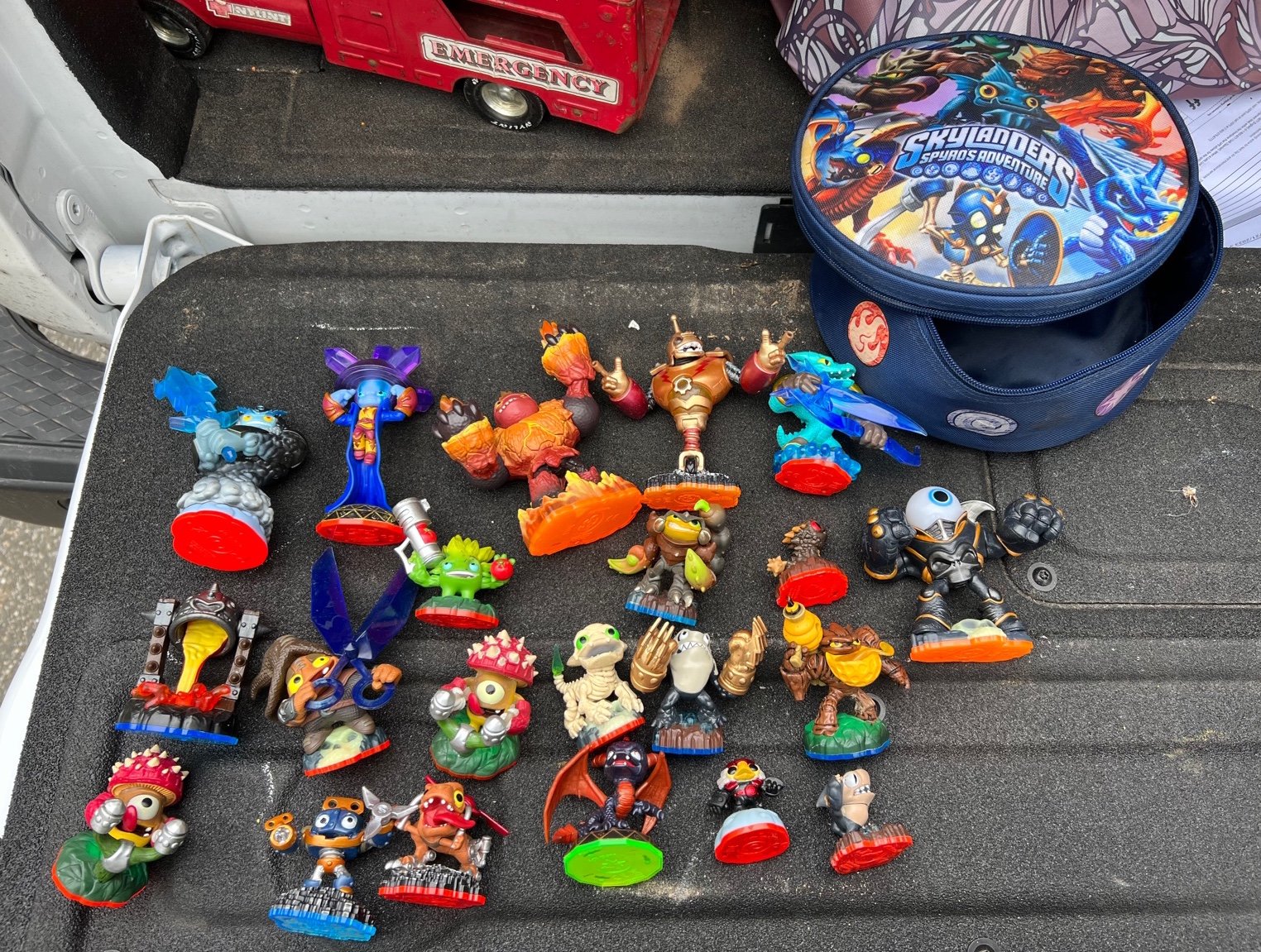 sky landers and bag