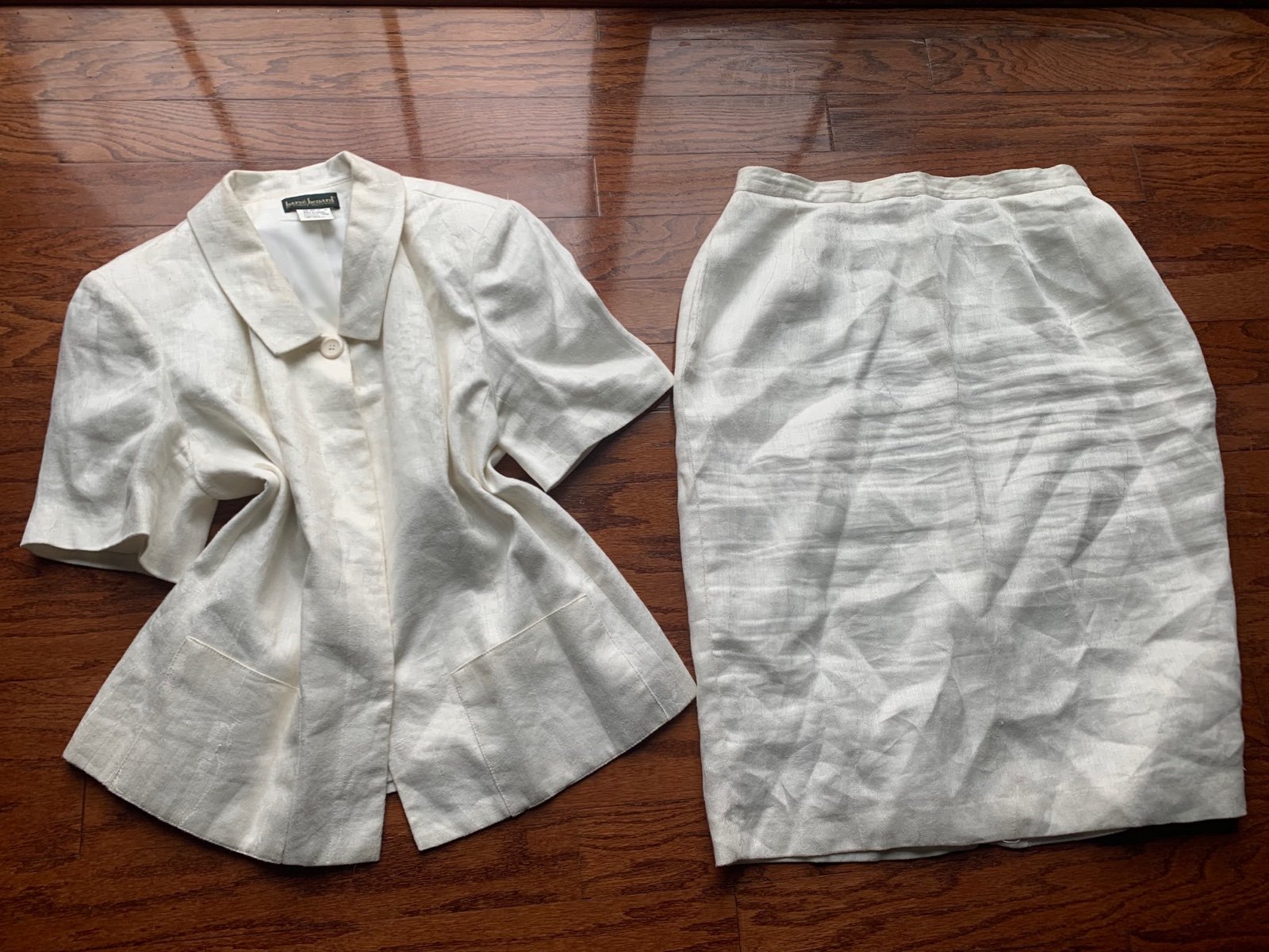Harve Benard Linen Skirt Suit
