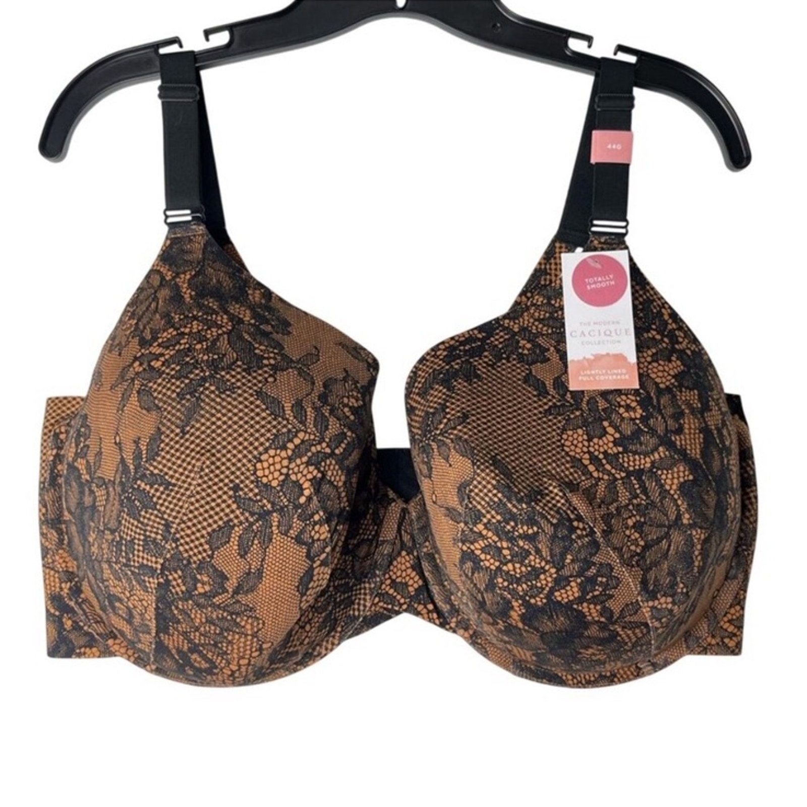 New Cacique Printed Lace Lightly Lined Full Coverage Underwire Bra #2