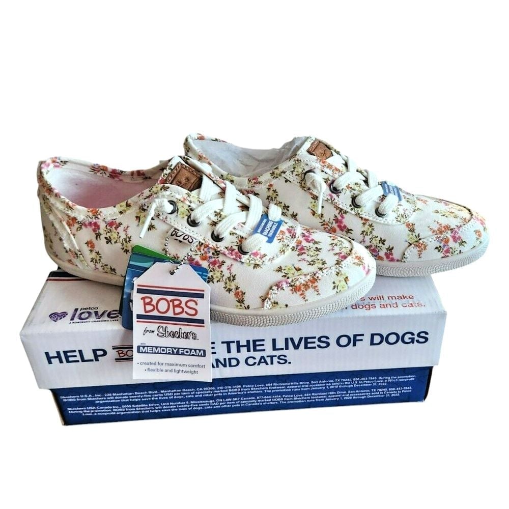 Sketchers Bobs B Cute Floral Kiss Shoe Size 6