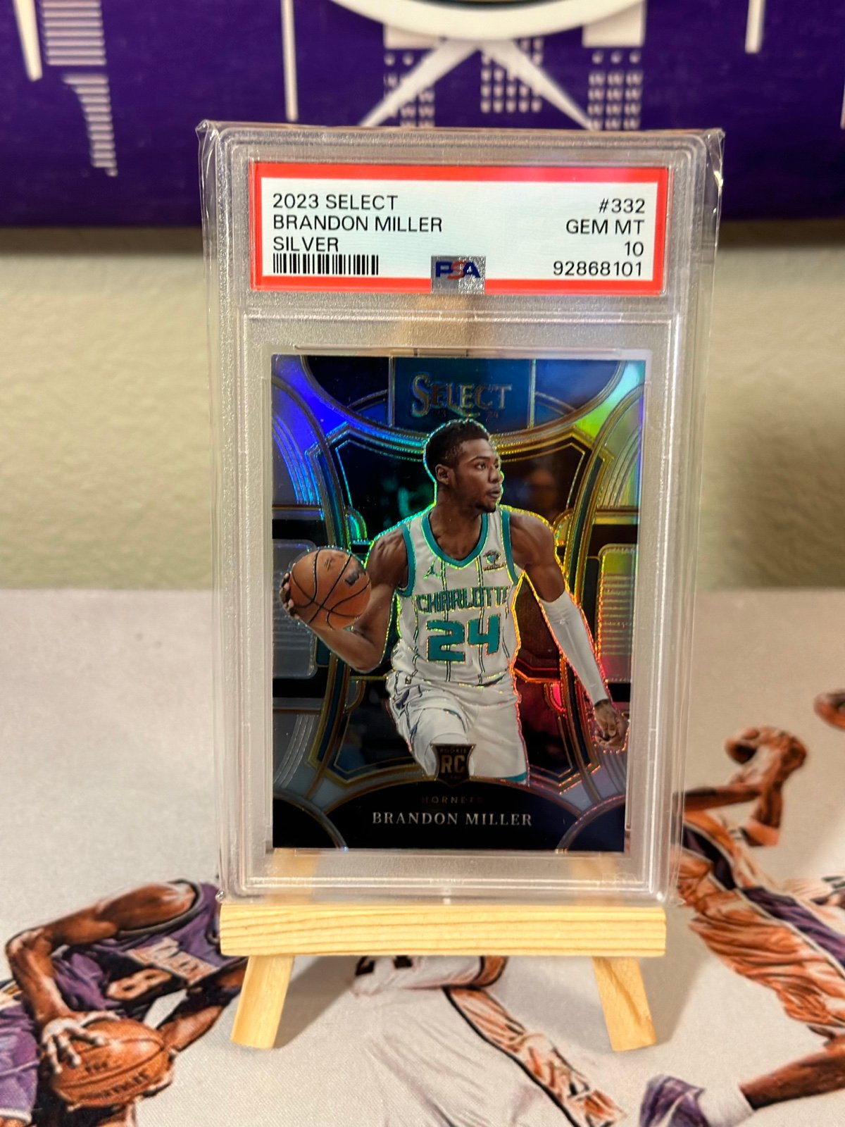Panini2023-2024 Select Basketball Brandon Miller Silver Mezzanine PSA 10