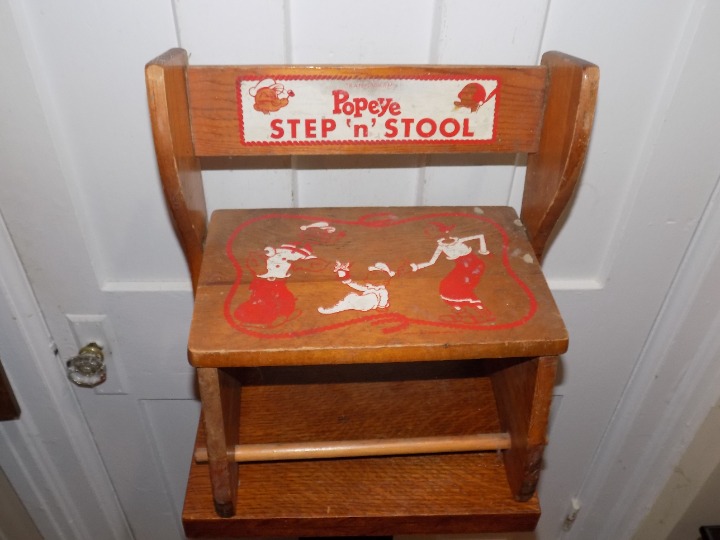 Vintage Popeye’s Step”N” Stool by Transogram