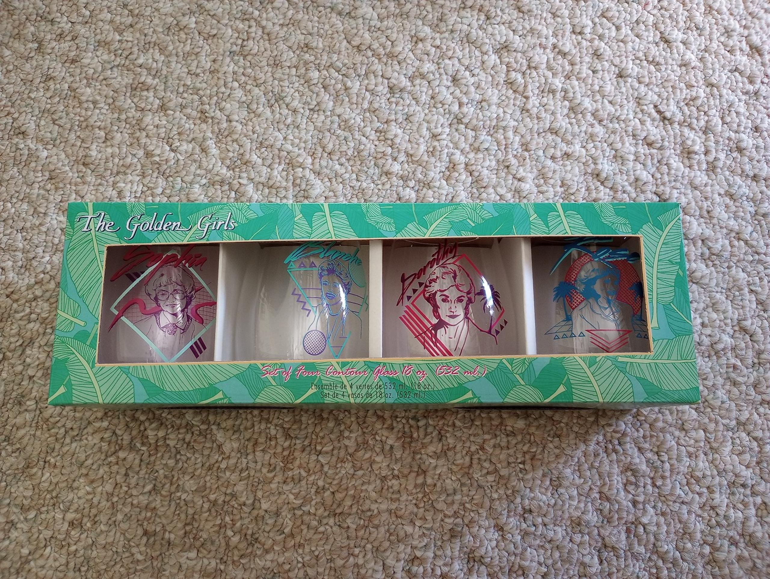 GOLDEN GIRLS new stemless wine glass set