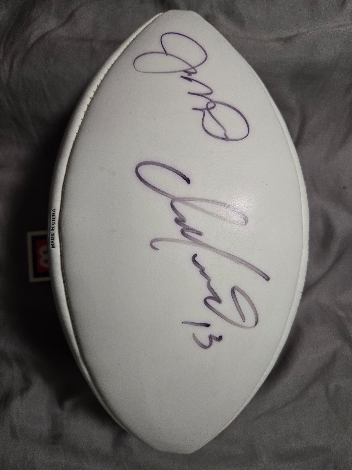 Joe Montana Dan Marino autographed football super bowl xxxvIII