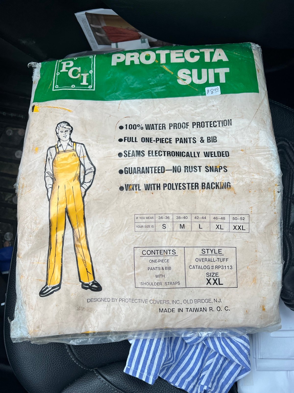 PCI vintage protective suit yellow rare XXL