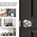Probrico Privacy Interior Door Knobs Bed and Bath Handle Levers Keyless Brushed