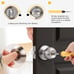 Probrico Privacy Interior Door Knobs Bed and Bath Handle Levers Keyless Brushed