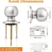Probrico Privacy Interior Door Knobs Bed and Bath Handle Levers Keyless Brushed
