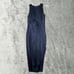 Ted Baker Dress Womens 4 Navy Blue Satin Pohshan Keyhole Wrap Midi Formal Party