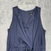 Ted Baker Dress Womens 4 Navy Blue Satin Pohshan Keyhole Wrap Midi Formal Party