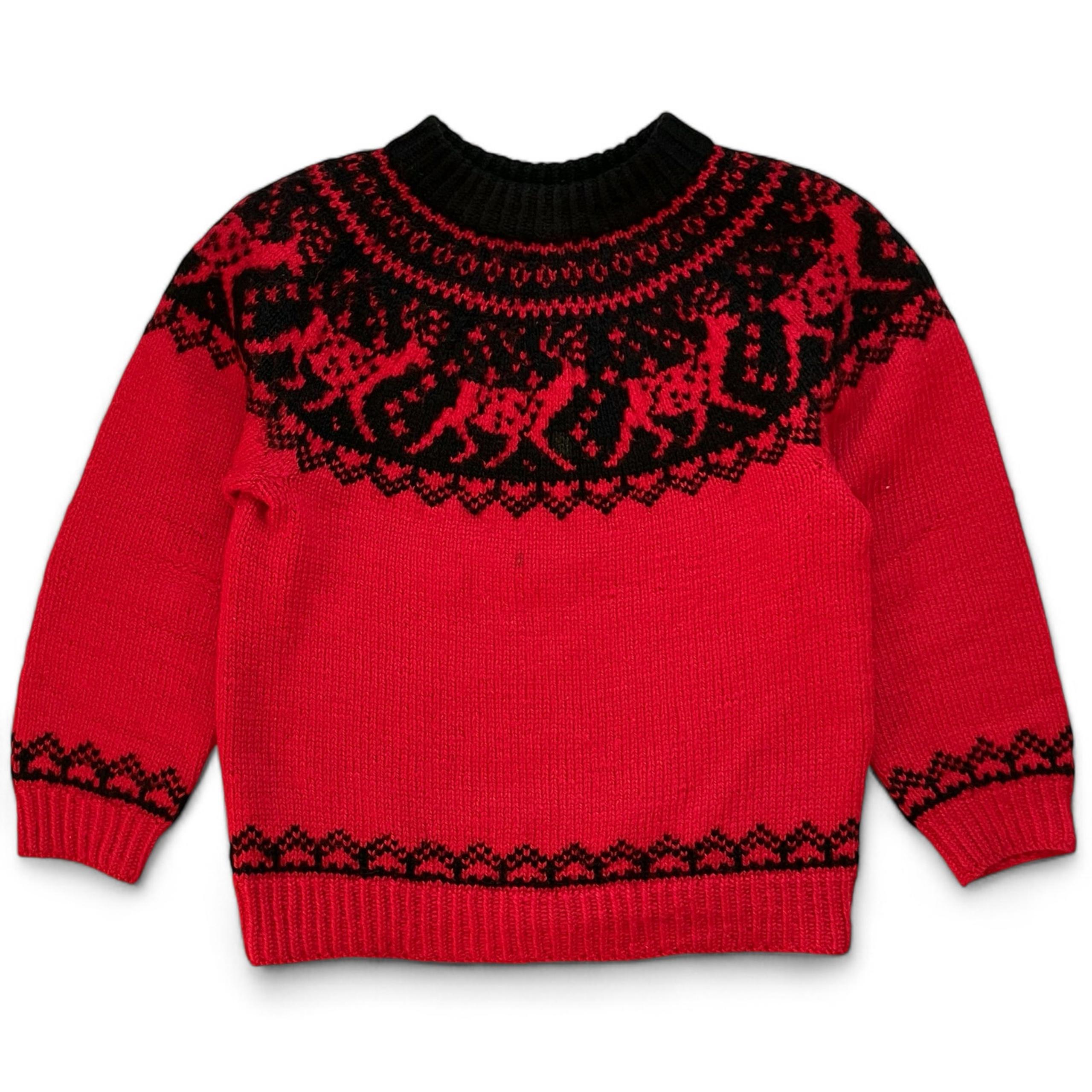 Vintage Dale of Norway Reindeer Fair Isle Christmas Holiday Crewneck Sweater M S