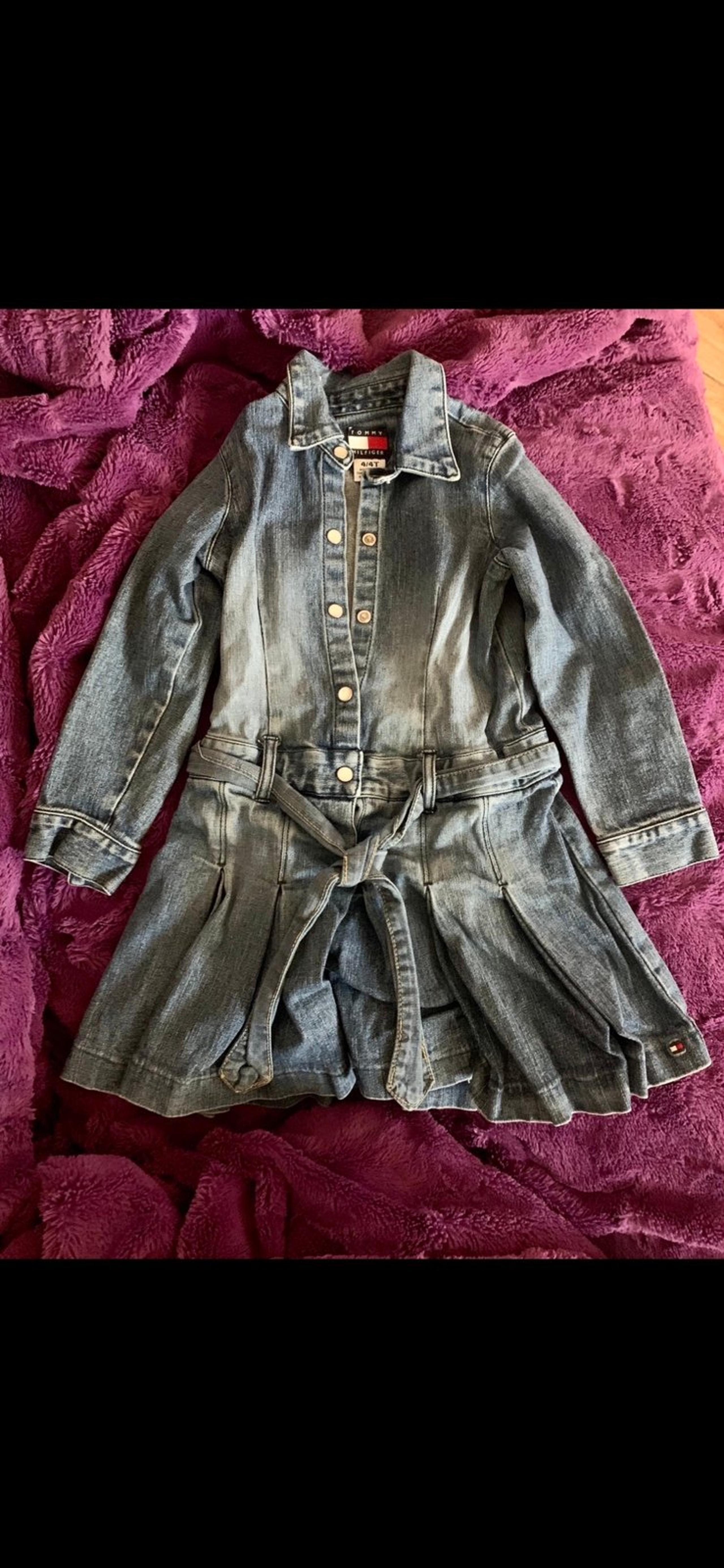 Little girls Tommy Hilfiger Jean long sleeve dress size 4/4t