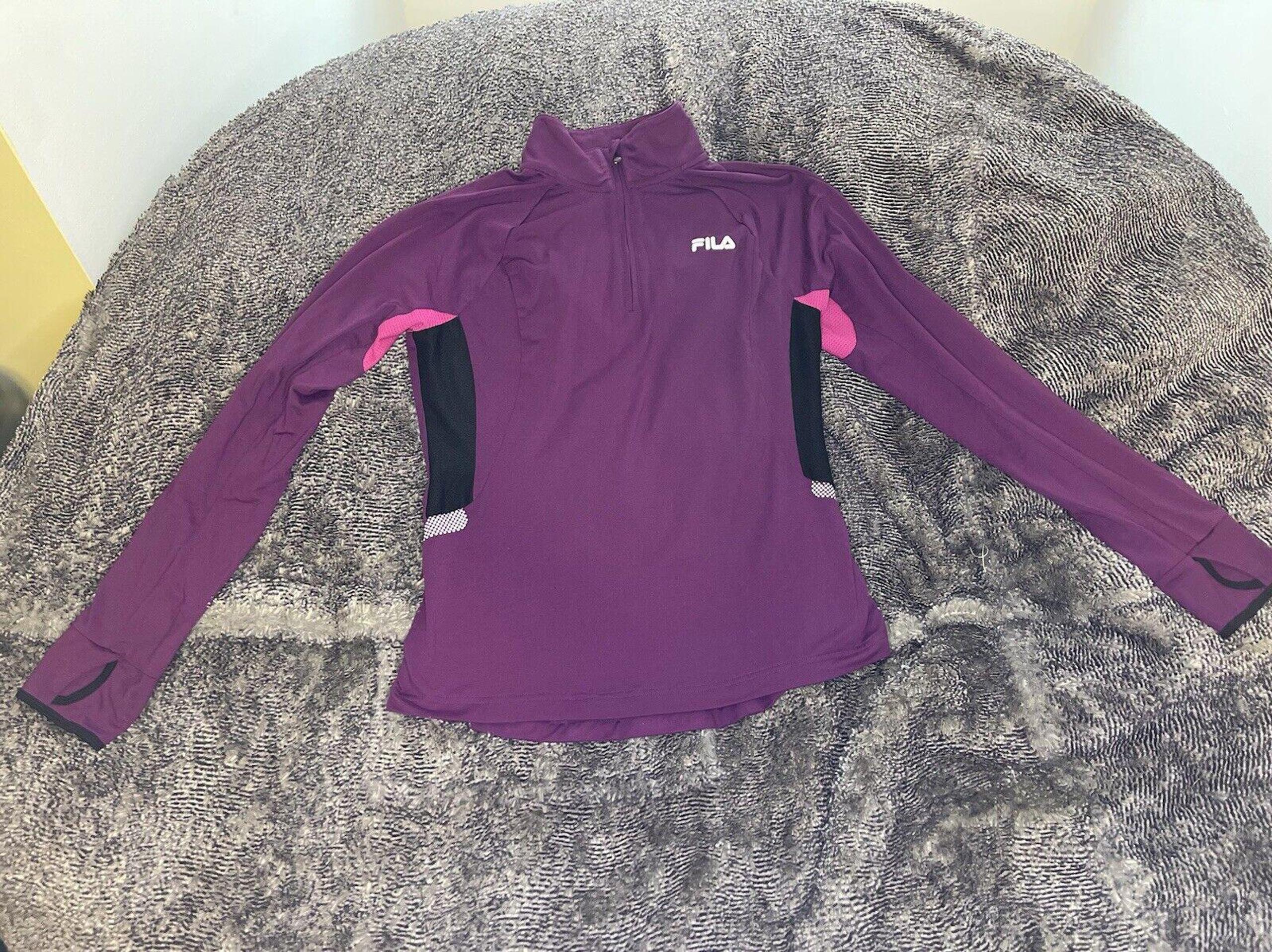 Fila Sport Womens Performance Running Full Zip Sport Jacket Size M Purple