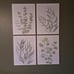 FRAMED Botanical Plant Canvas Wall Art,Boho Plant Wall Decor Set of 4,8”x 10”