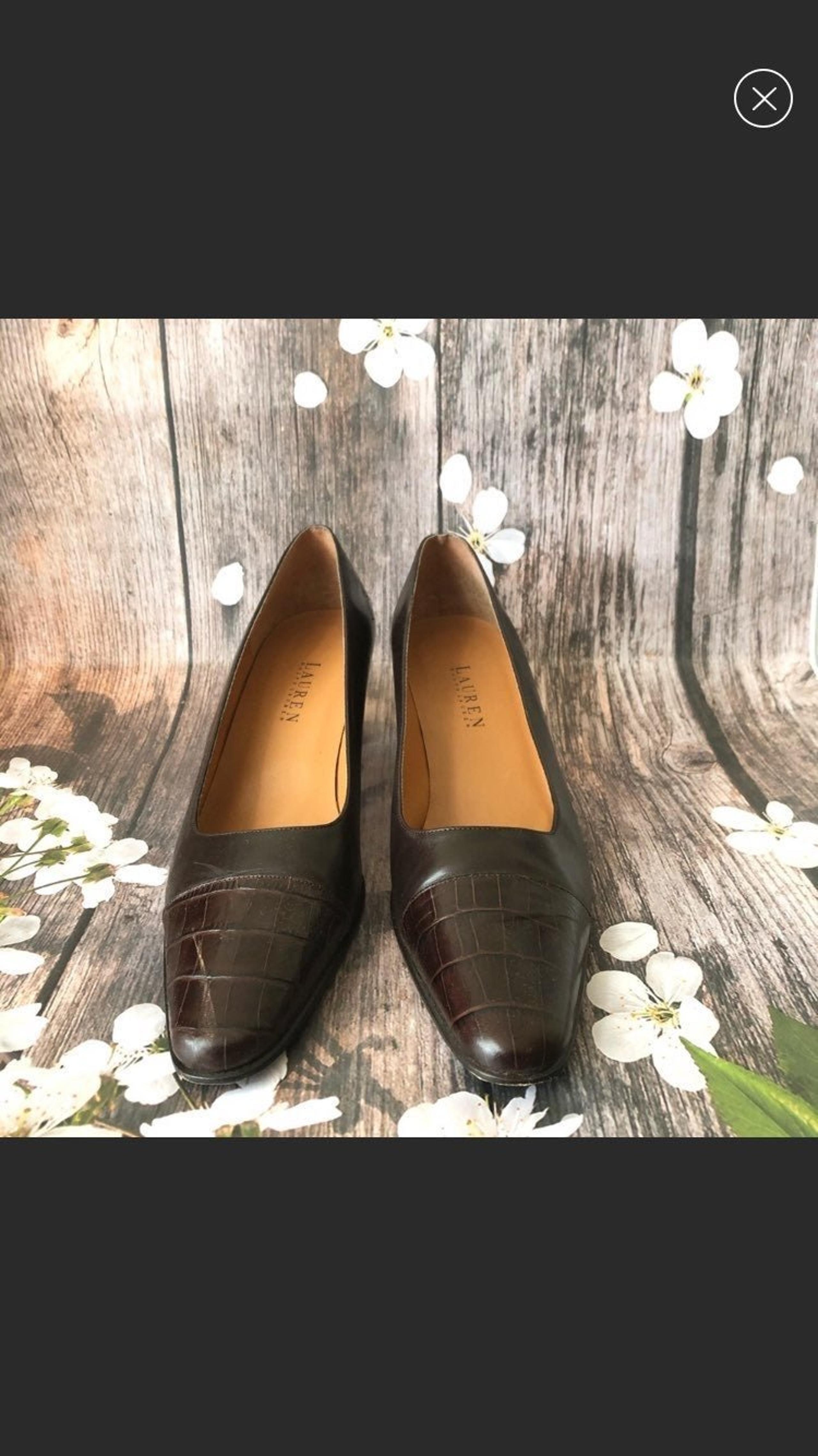 Lauren Ralph Lauren Brown Leather Heels