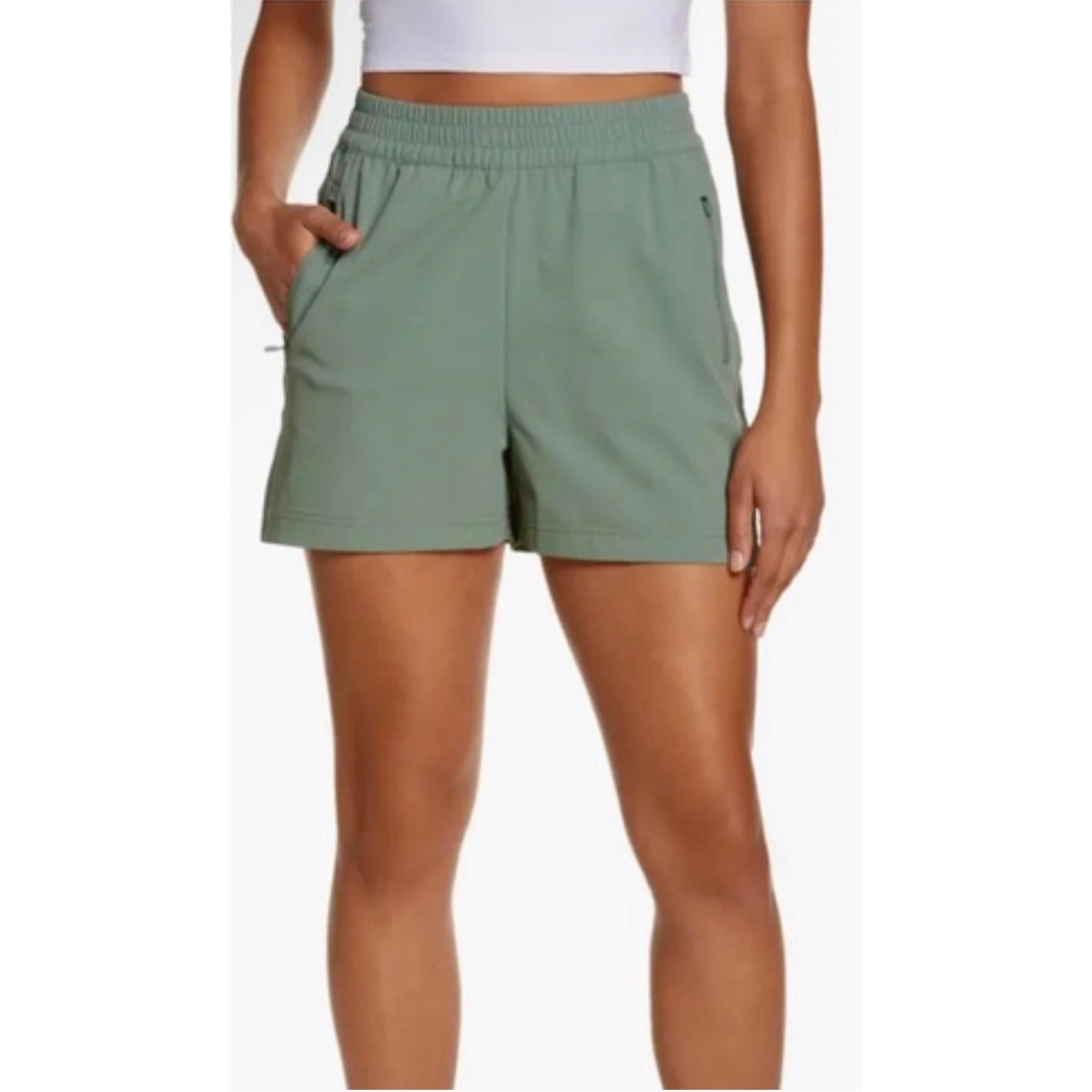Sweaty Betty Green High Rise Lightweight Athletic Hiking Shorts Lightweight