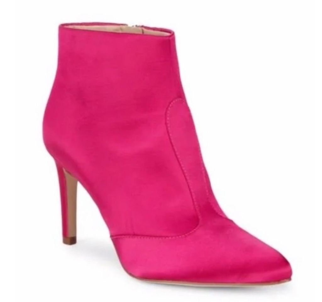 Sam Edelman Olette hot pink satin booties size 6