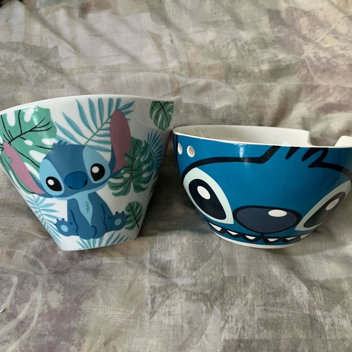 Disney Stitch Pasta And Ramen Chopstick Ceramic Bowls