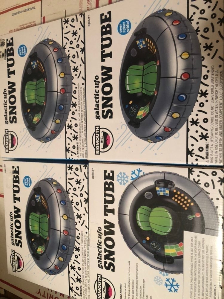 Brand new Set of 4 Galaxy UFO snow tubes