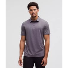 Lululemon Men Polo Shirt Purple Evolution Short Sleeve Performance Stretch Small