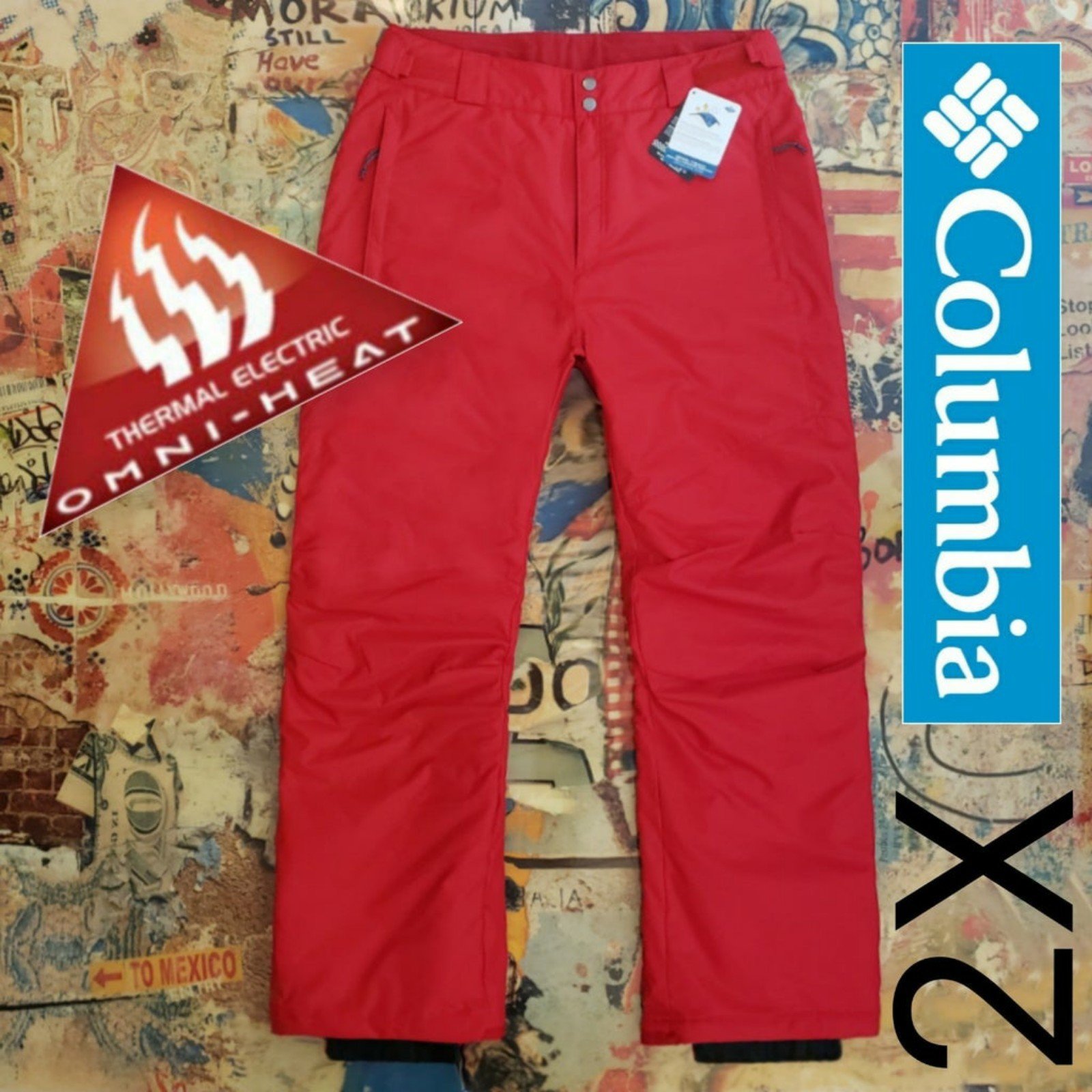 185 New Columbia Mens Shafer Canyon STRETCH Omni-Heat Snowboard Pant! 2X