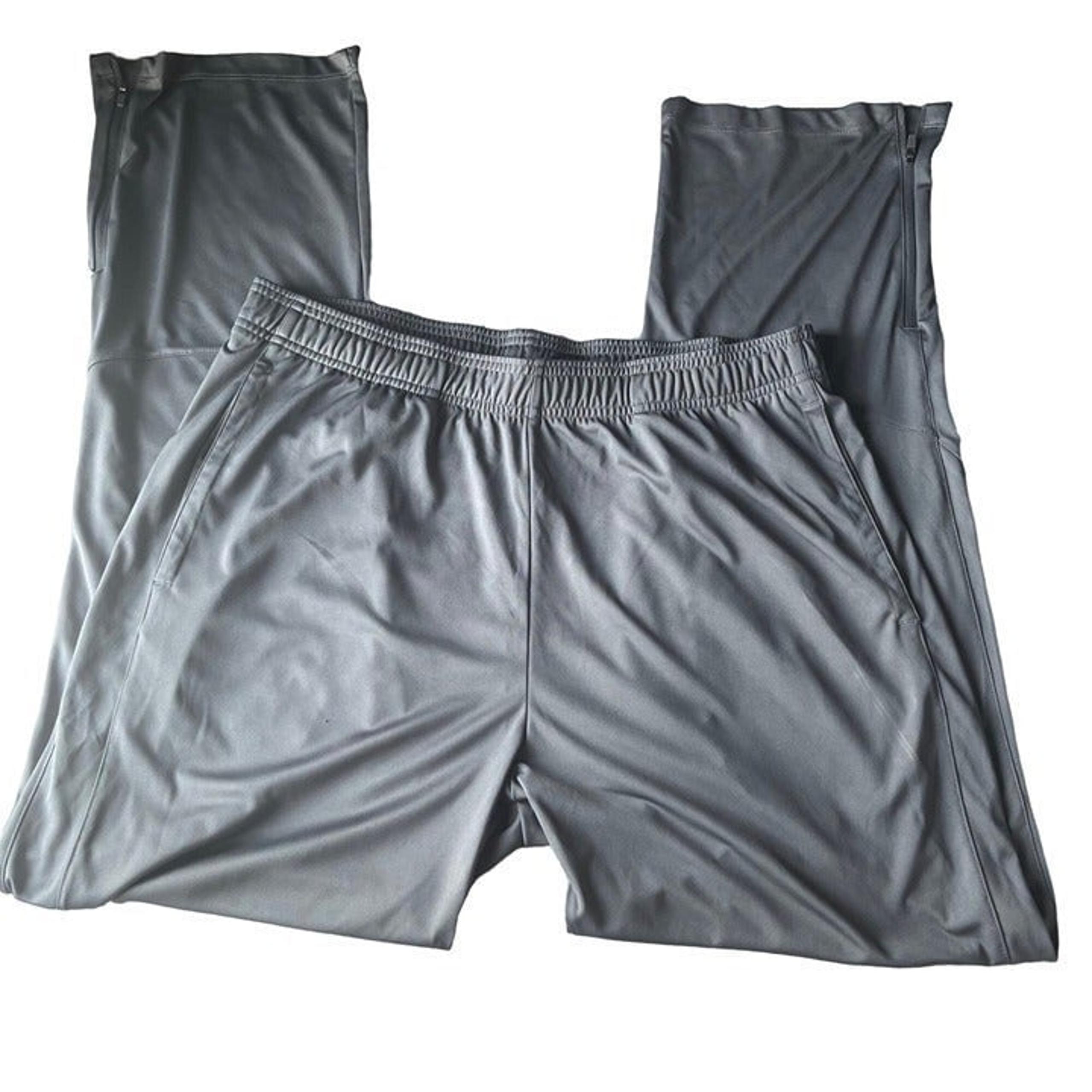 Reebok Mens Gray  Elastic Waist Drawstring Activewear Sport Pants Size L