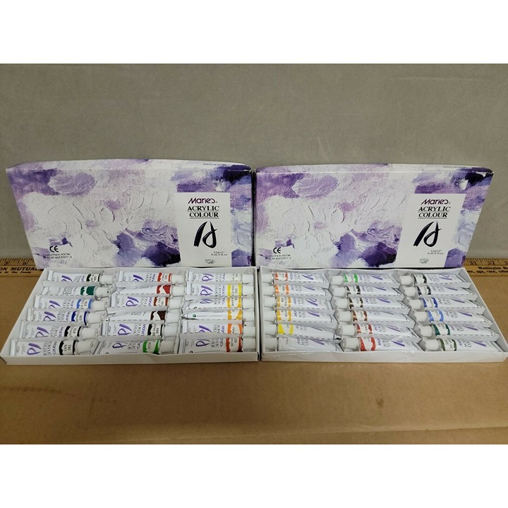 Marie`s Acrylic Colour Shanghai set of 2 boxes 1 New 1 with 2 used colors