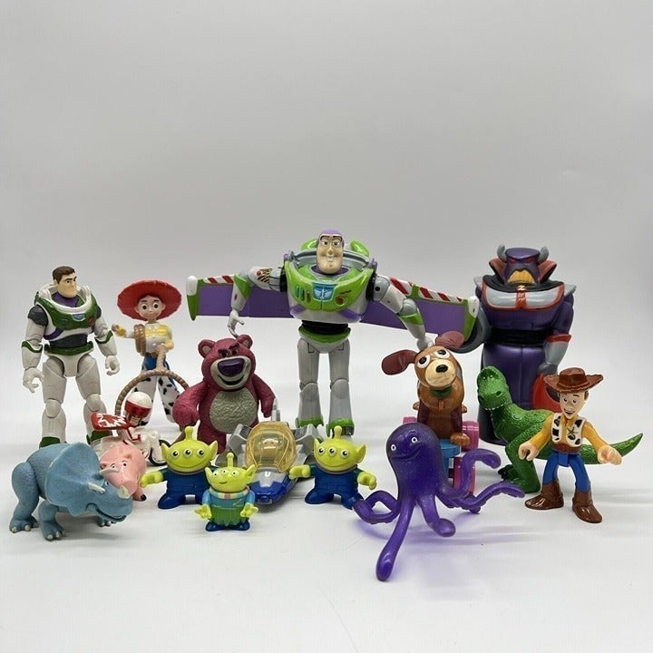 Disney Pixar Toy Story Figures Toy Lot Of 15 Cake Toppers Buzz Woody Bullseye