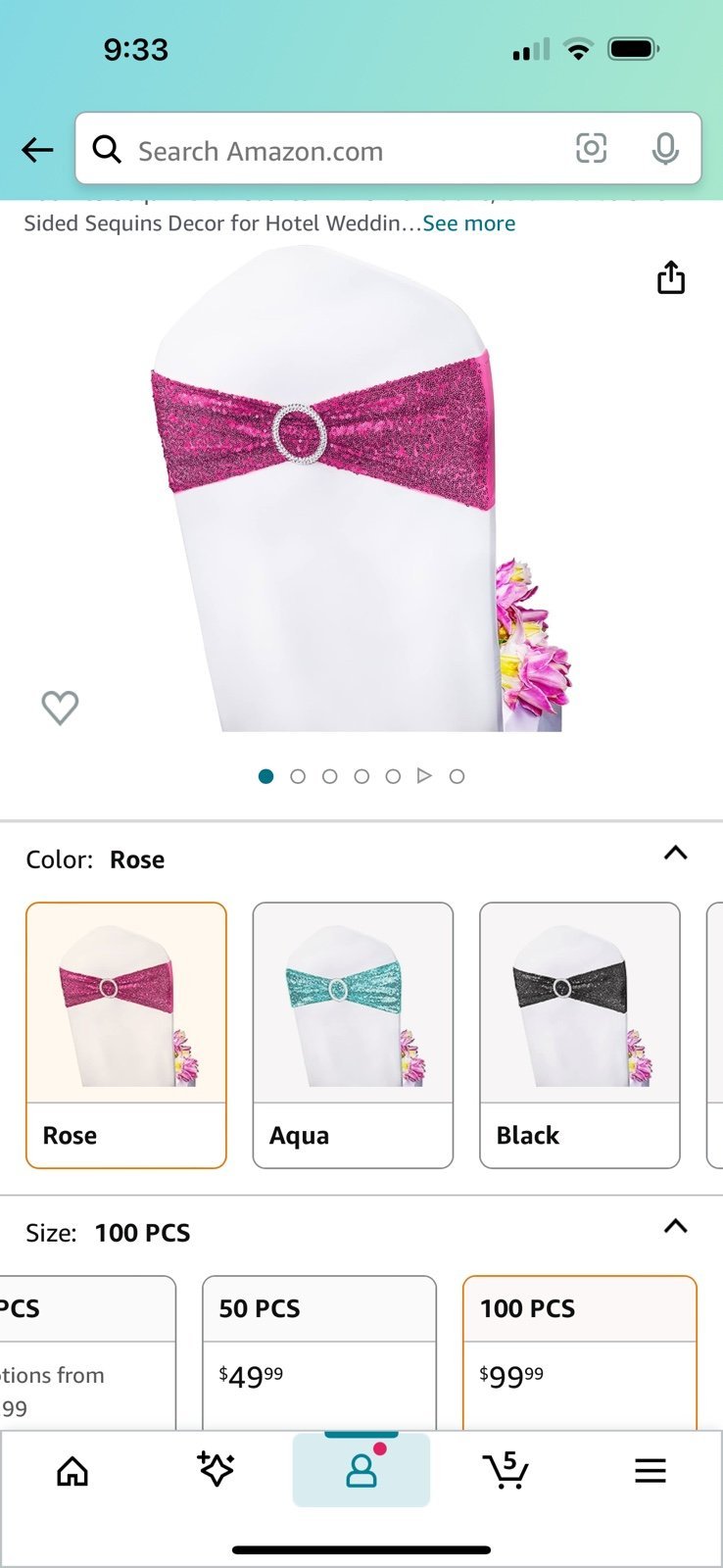 Chair sashes