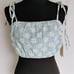 NWT BILLABONG X Wrangler Perfect Pair Top Cropped Blue floral Tie Shoulder Sz M