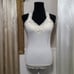 Rare ♡ Y2k ♡ Abercrombie Ribbed White Lace Cami Cream Lace Satin Bows