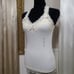 Rare ♡ Y2k ♡ Abercrombie Ribbed White Lace Cami Cream Lace Satin Bows