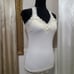 Rare ♡ Y2k ♡ Abercrombie Ribbed White Lace Cami Cream Lace Satin Bows