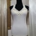Rare ♡ Y2k ♡ Abercrombie Ribbed White Lace Cami Cream Lace Satin Bows