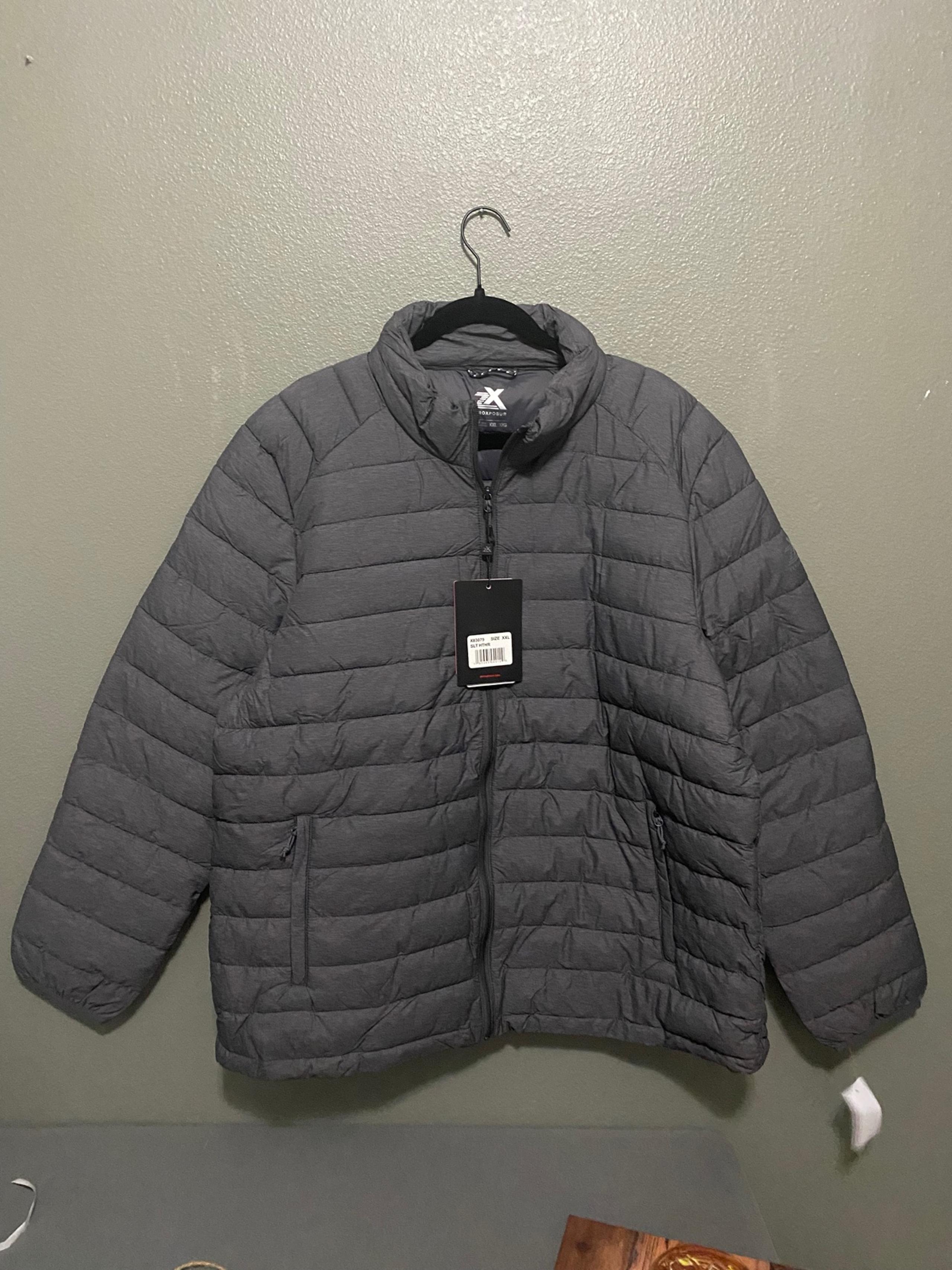 Men's ZeroXposur Light Quilted Puffer Jacket-Gray XXL New With Tags