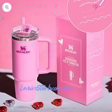 EUC Stanley Overseas Pink Peony 30oz Quencher H2.0 Travel Stainless Tumbler