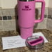 EUC Stanley Overseas Pink Peony 30oz Quencher H2.0 Travel Stainless Tumbler