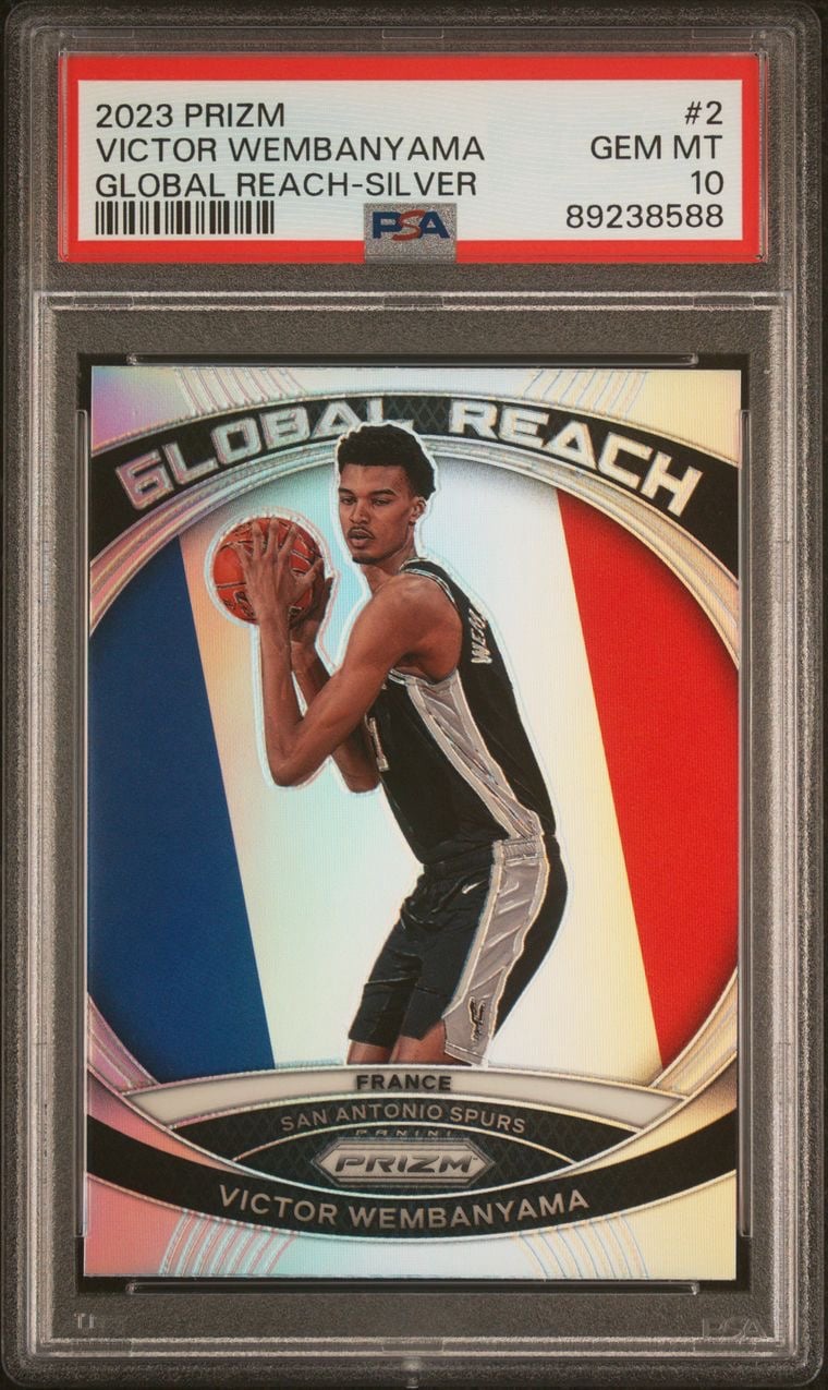 2023 Prizm Victor Wembanyama GLOBAL REACH SILVER RC - PSA 10