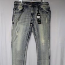 Copper Rivet Light Tint Wash Slim Fit Denim Jeans. Sz. 36/32