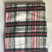 NWT Natural Home Red & White Plaid 50 X 60” Fringe Made In Spain Recycled Cotton