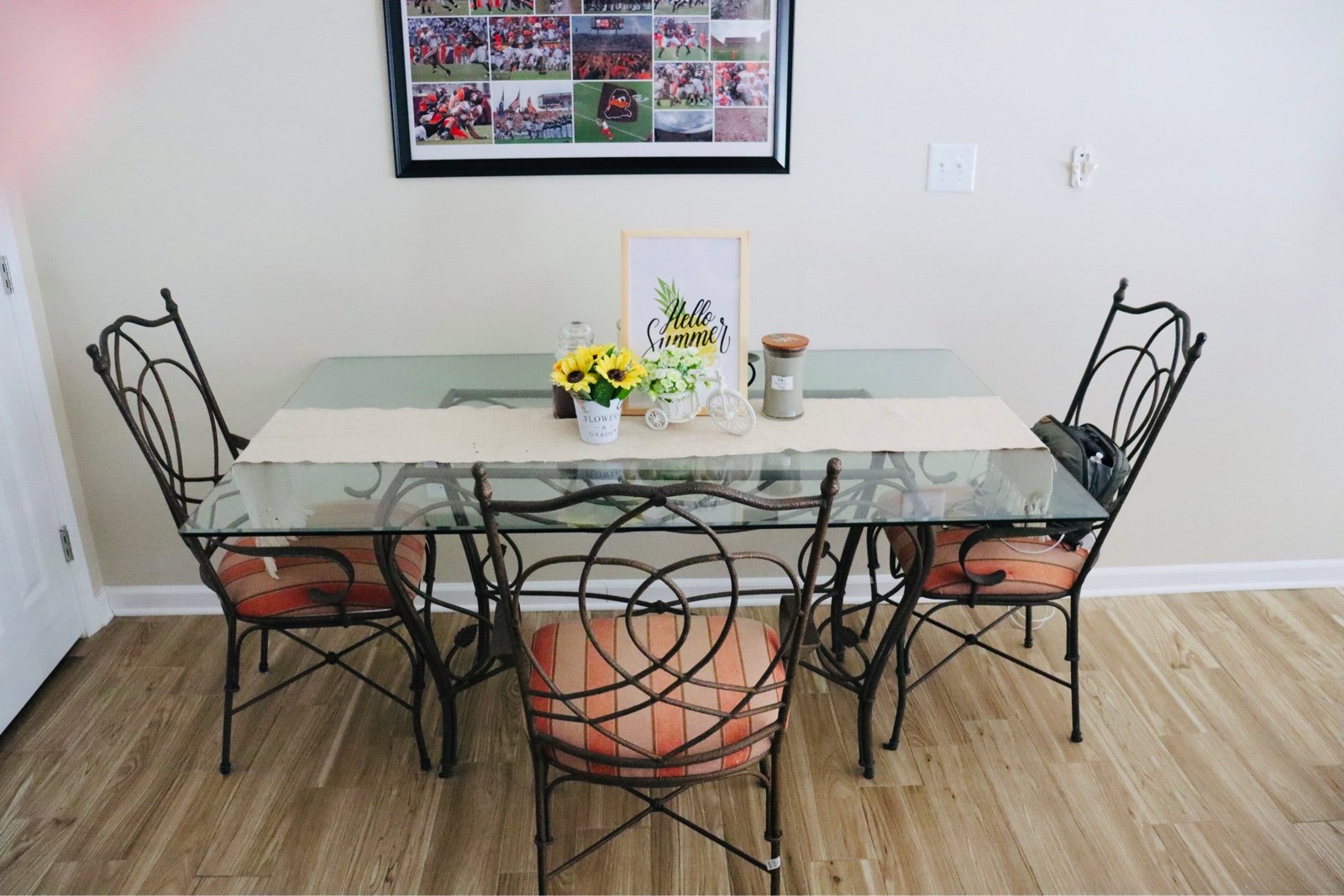 Glass Top Kitchen Table with Chairs