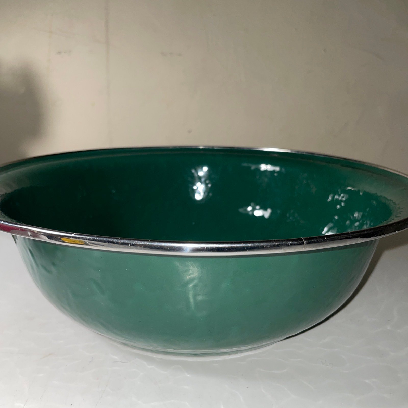 The Golden Rabbit Solid Green Serving Bowl 12”
