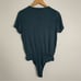 Lulus Marren Slate Blue Short Sleeve Surplice Bodysuit Size Medium